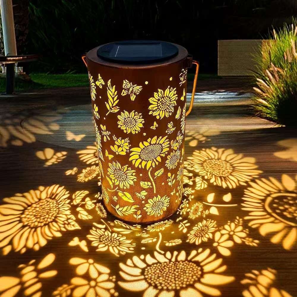 Smart Garden Ornaments - Lampa słoneczna w kształcie słonecznika, wodoodporna,