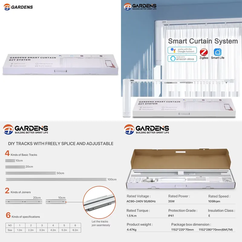 Smart Garden Offices - Inteligentny zestaw szyn aluminiowych do zasłon