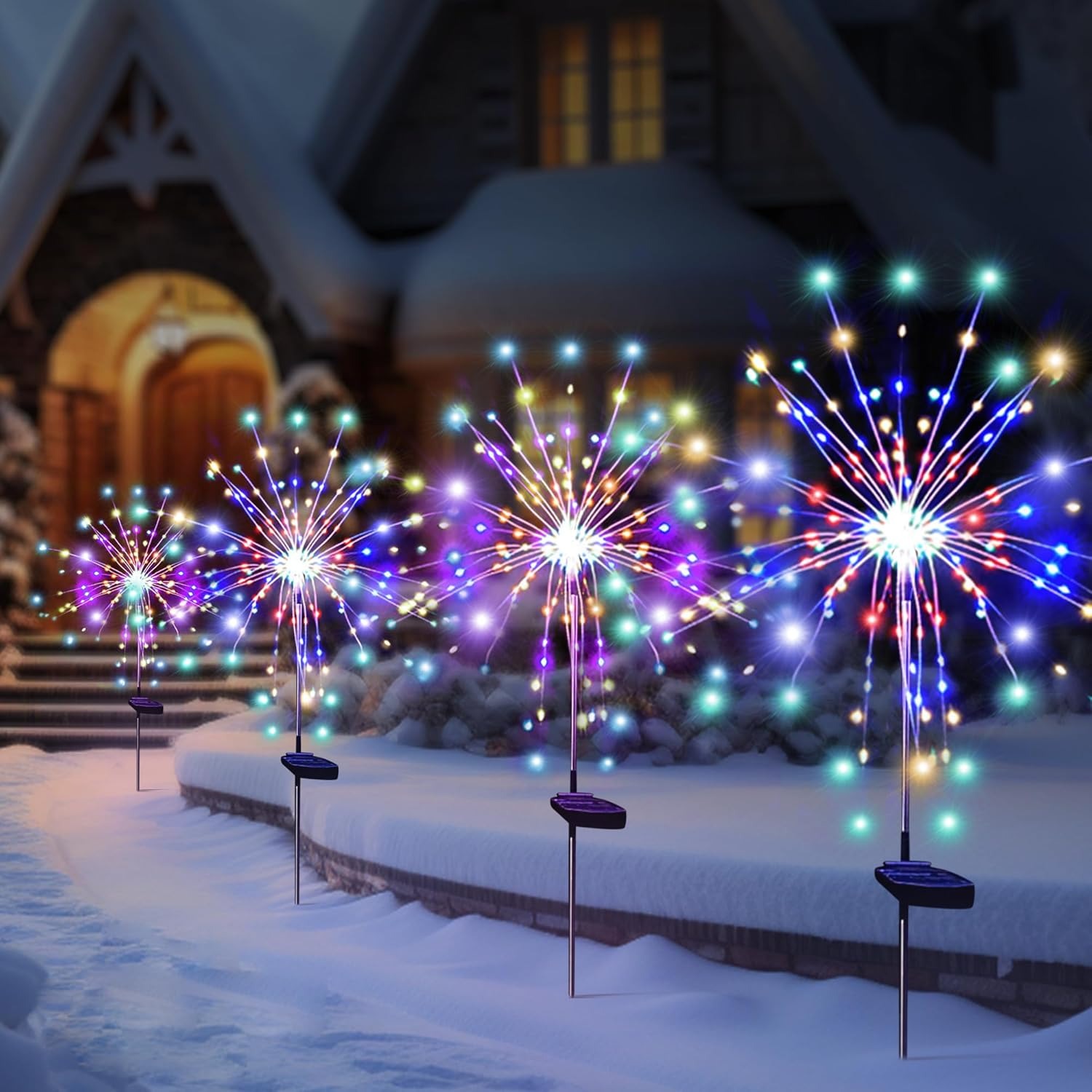 Smart Garden Ornaments - Solarna lampa LED w kształcie fajerwerków,