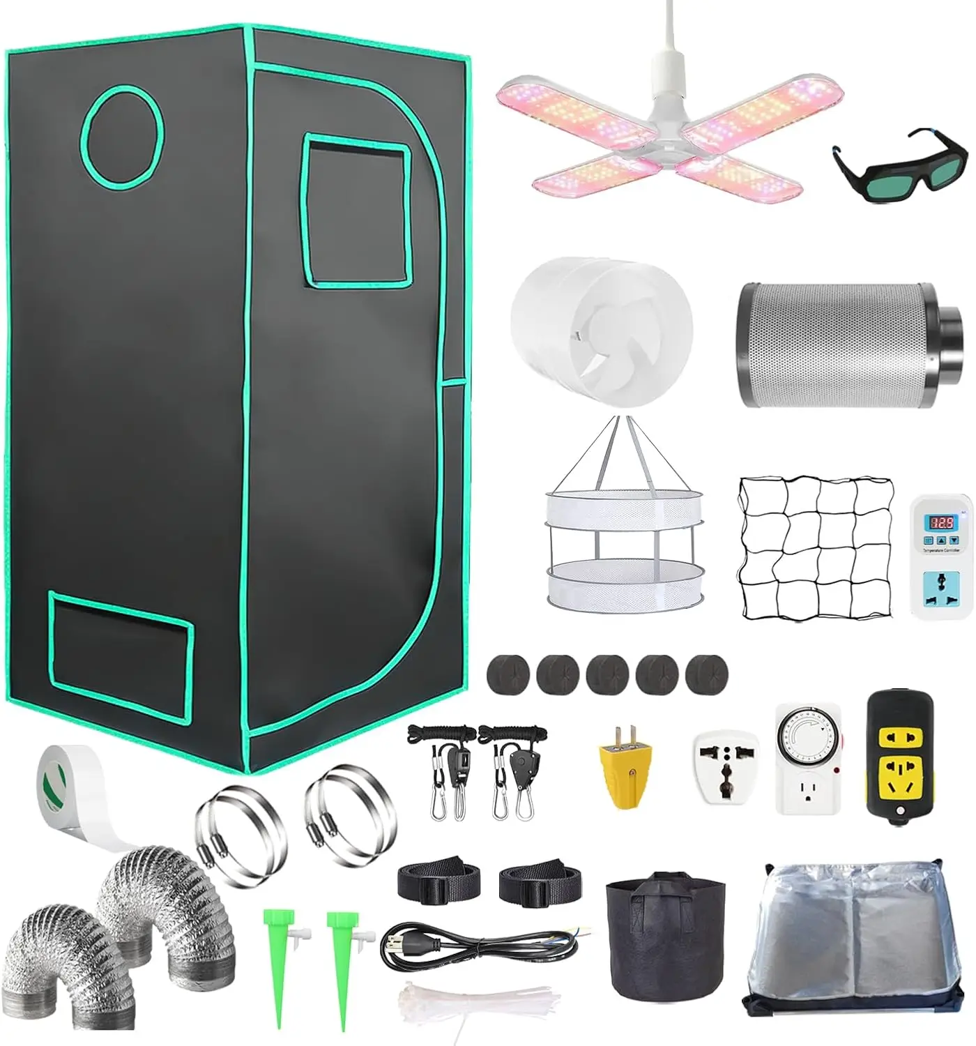 Grow Tent Complete Kit - Kompletny zestaw do uprawy w pomieszczeniach