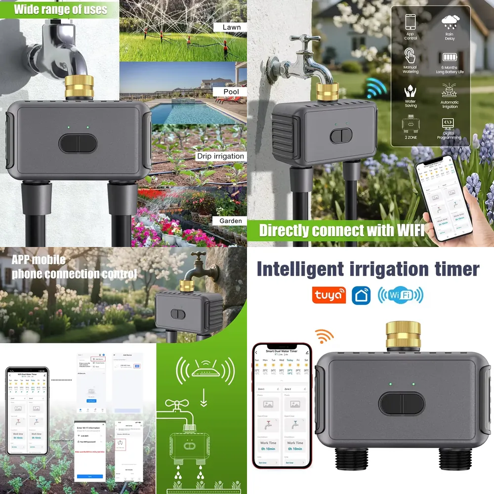 Smart Garden Watering - WAP01 WiFi Sterowanie Aplikacją, Podwójny Timer