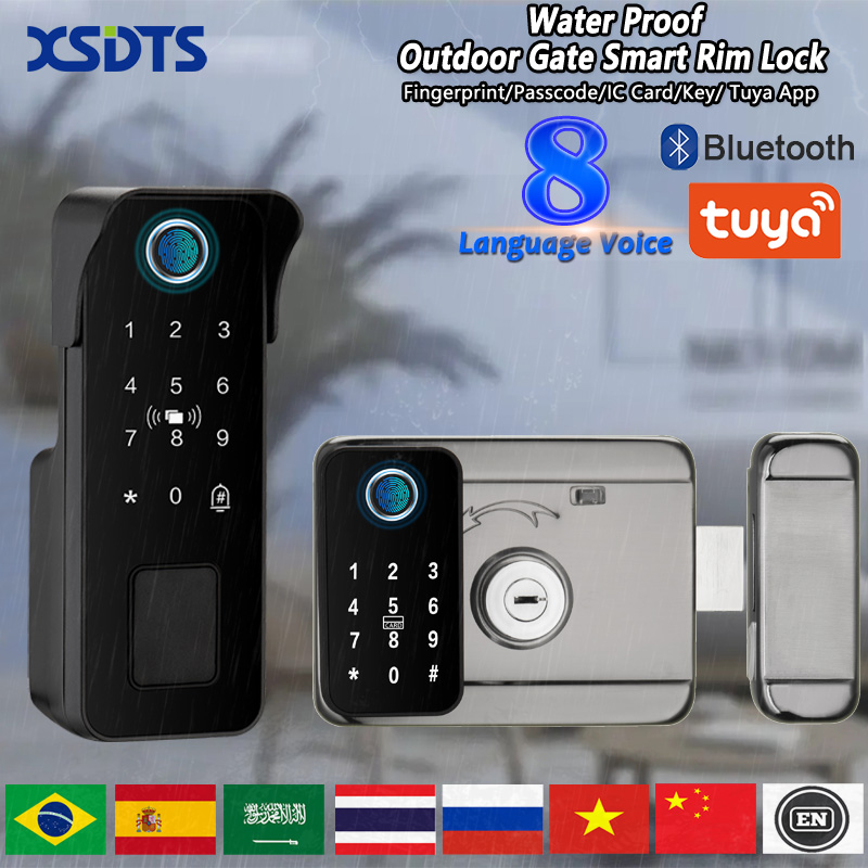 Smart Garden Lock - Wodoodporny inteligentny zamek do drzwi, odcisk